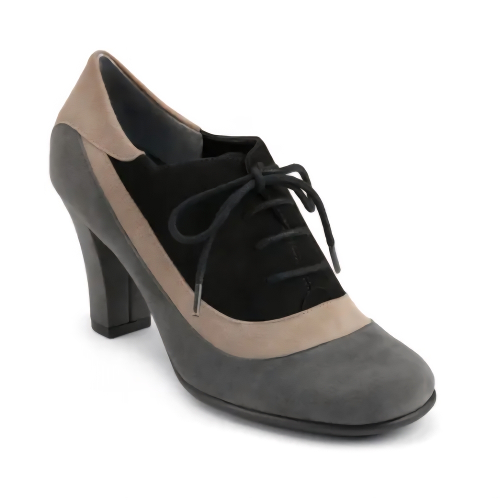 AEROSOLES Suede 'Saprolite' Black, Gray & Tan Ankle Booties Womens 8